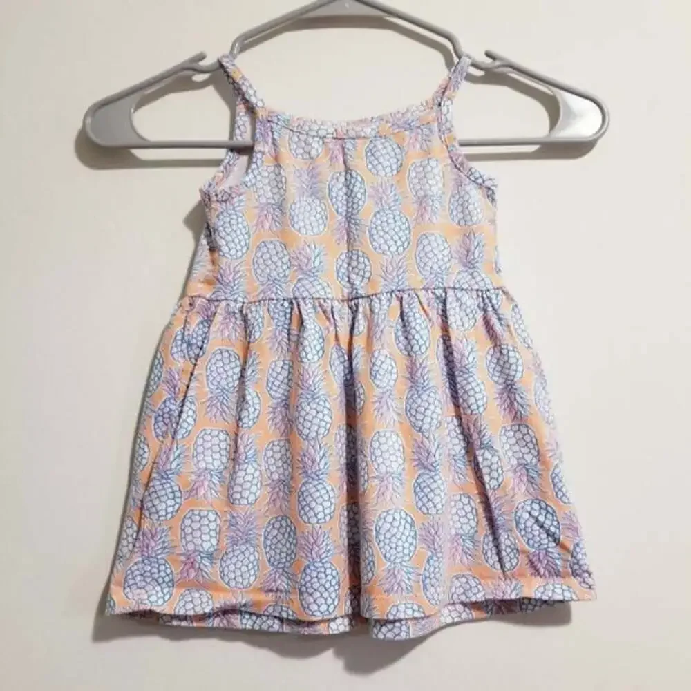 Carter's Baby Girls Dress Toddler Size 2T/2A Purple/Orange. EUC.